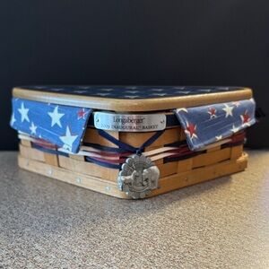 Longaberger 2009 Inaugural Basket with Blue and Red Star Pattern